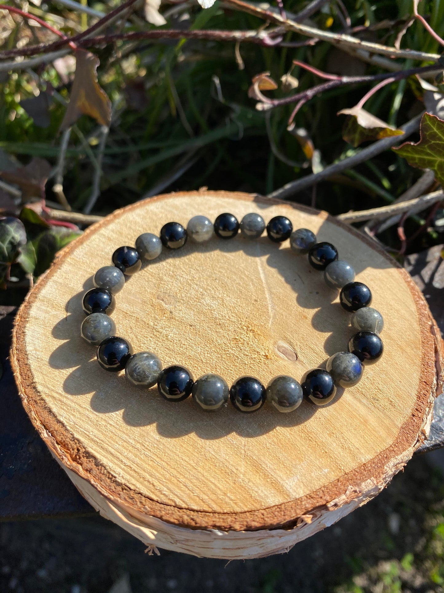 Bracelet de Protection Labradorite/Tourmaline