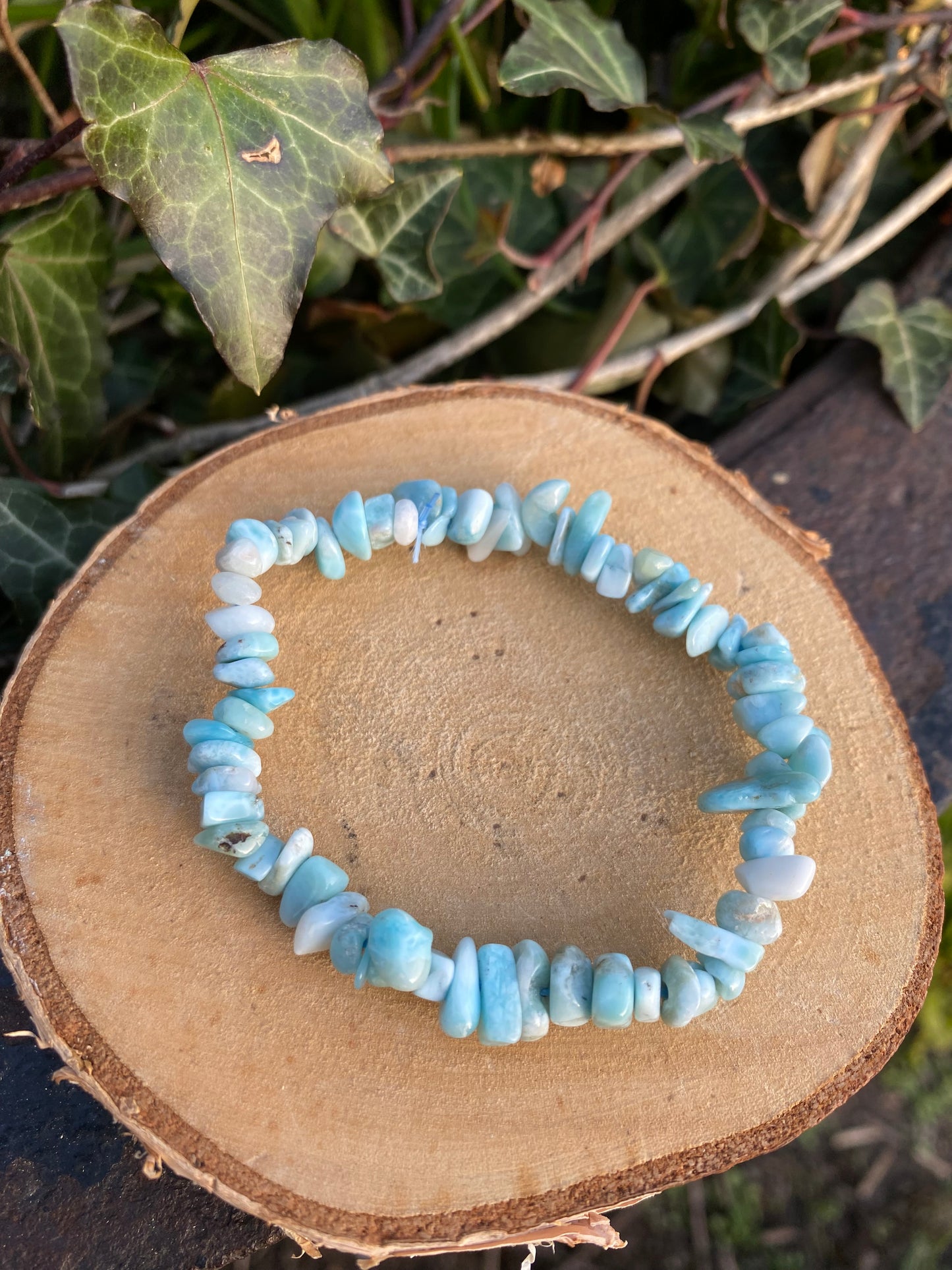Bracelet Larimar perles baroques