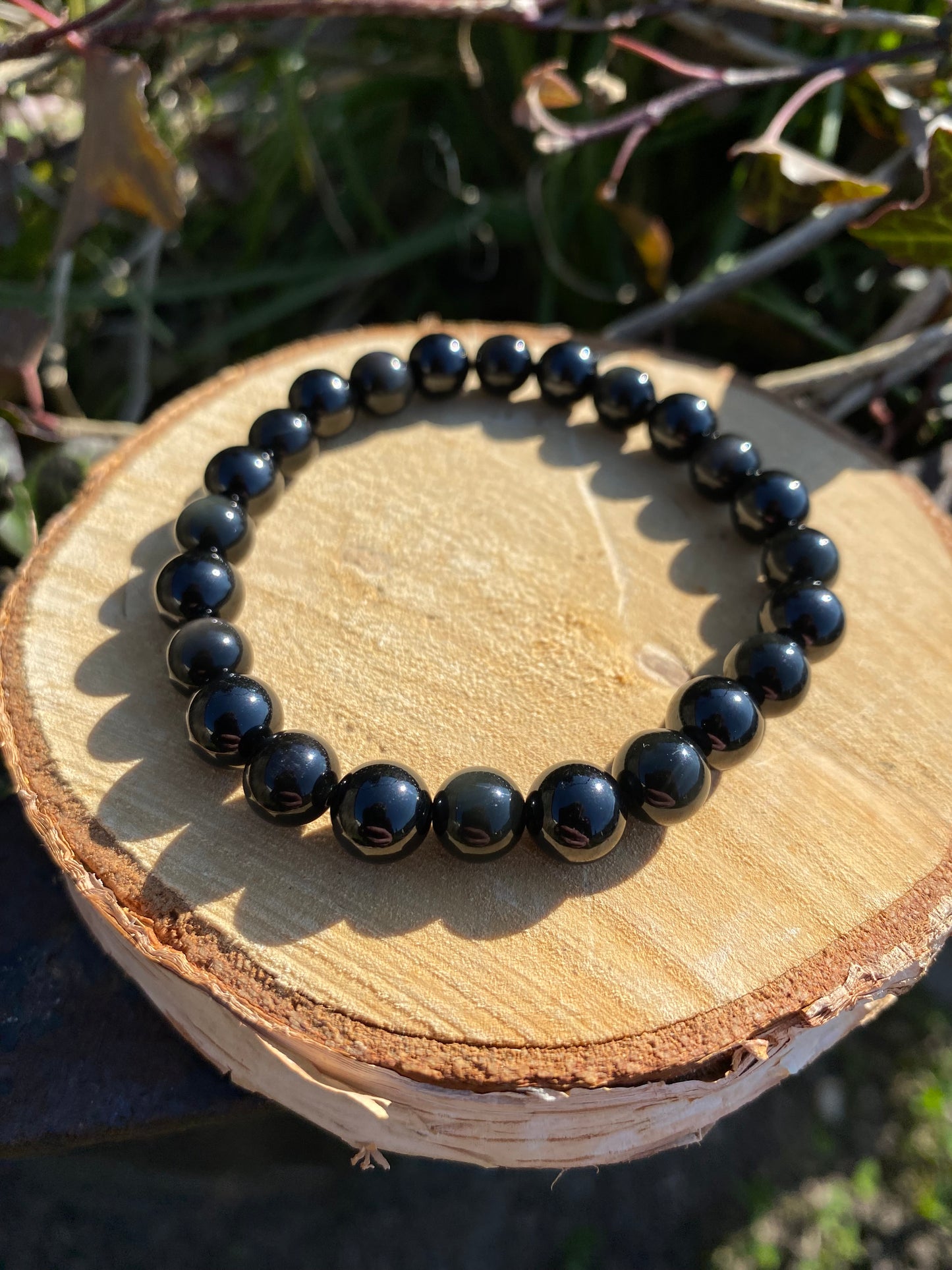 Bracelet de Protection Obsidienne Œil Céleste/Spinelle Noir