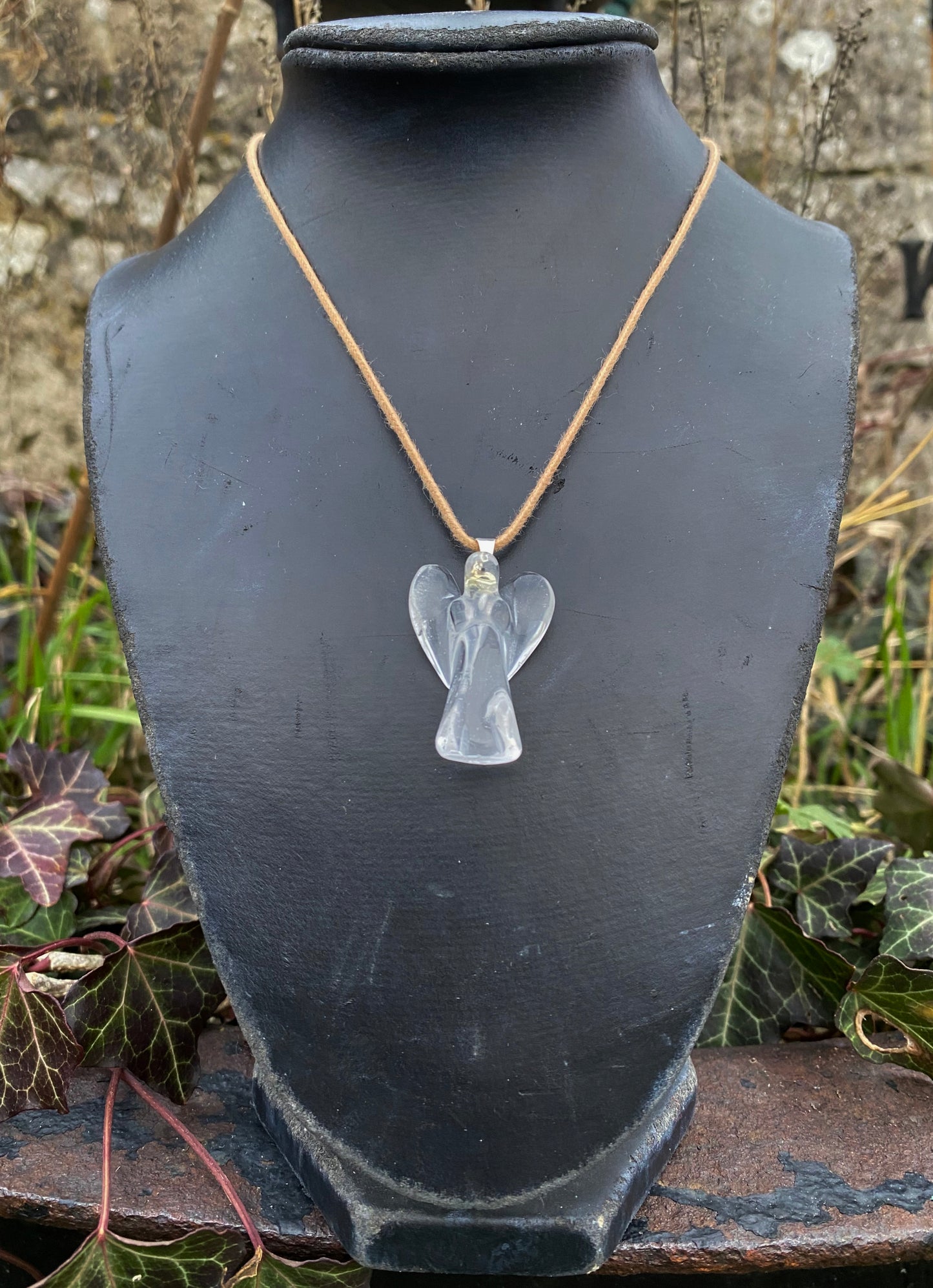 Pendentif Ange en Cristal de Roche