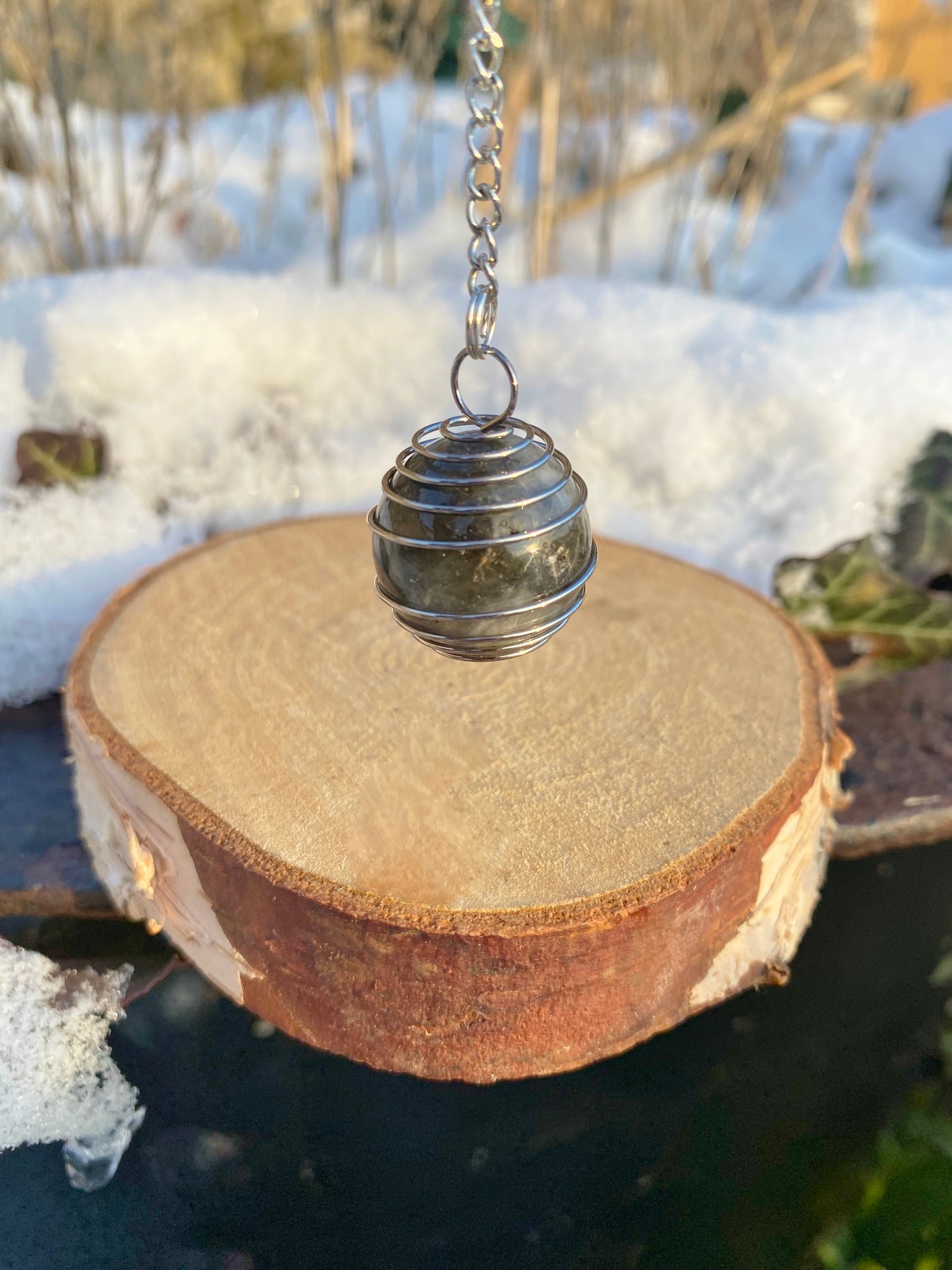 Pendule Labradorite Cage