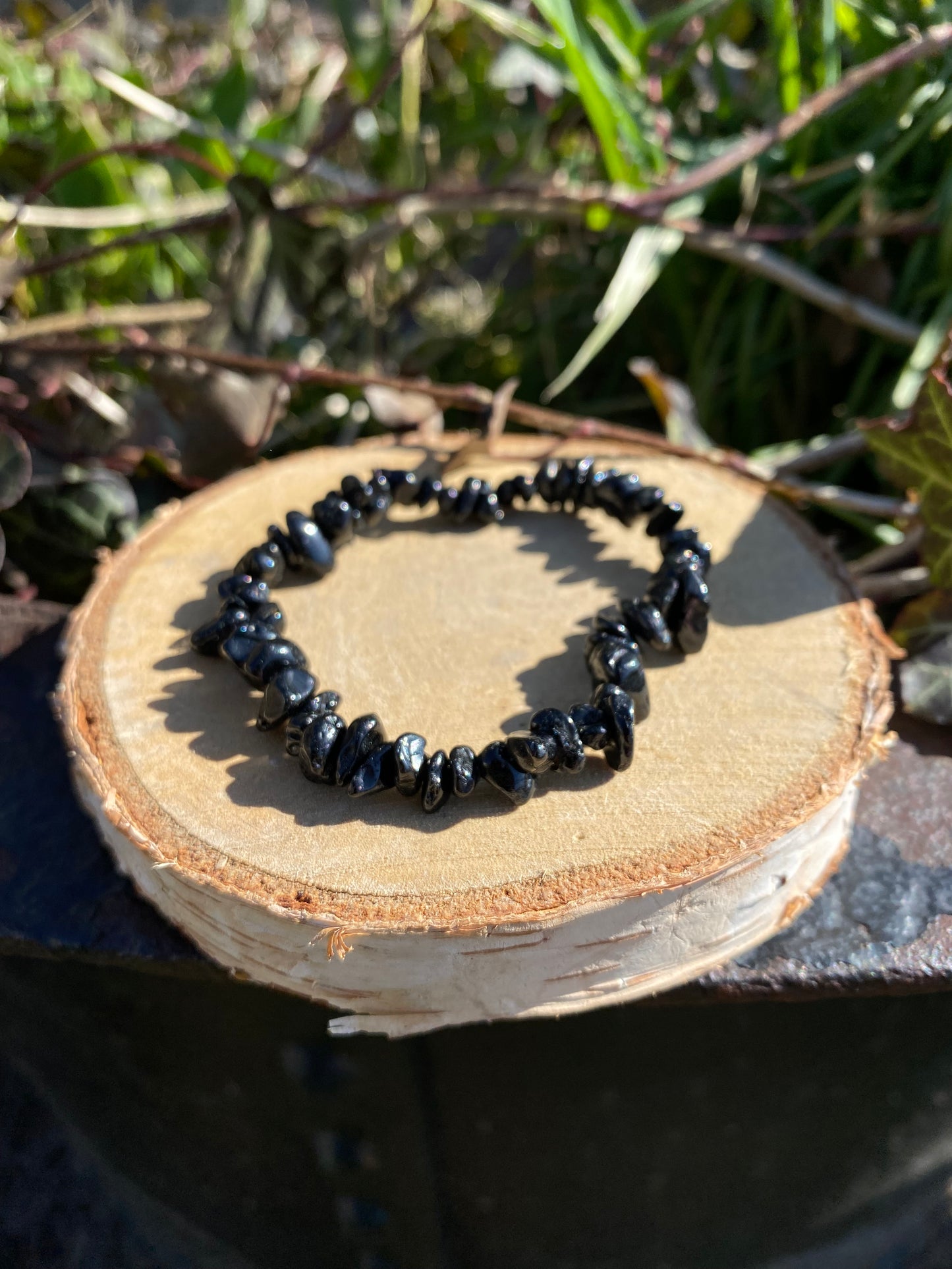 Bracelet Spinelle Noir perles baroques