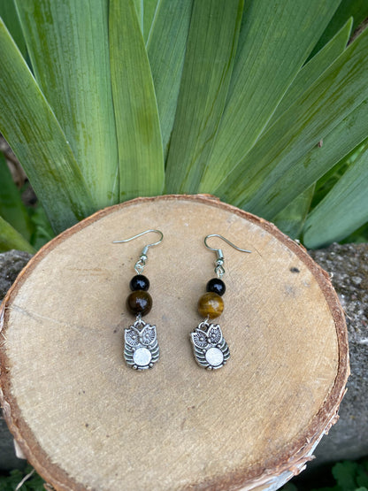 Talisman Boucles d'Oreilles Chouette de Protection