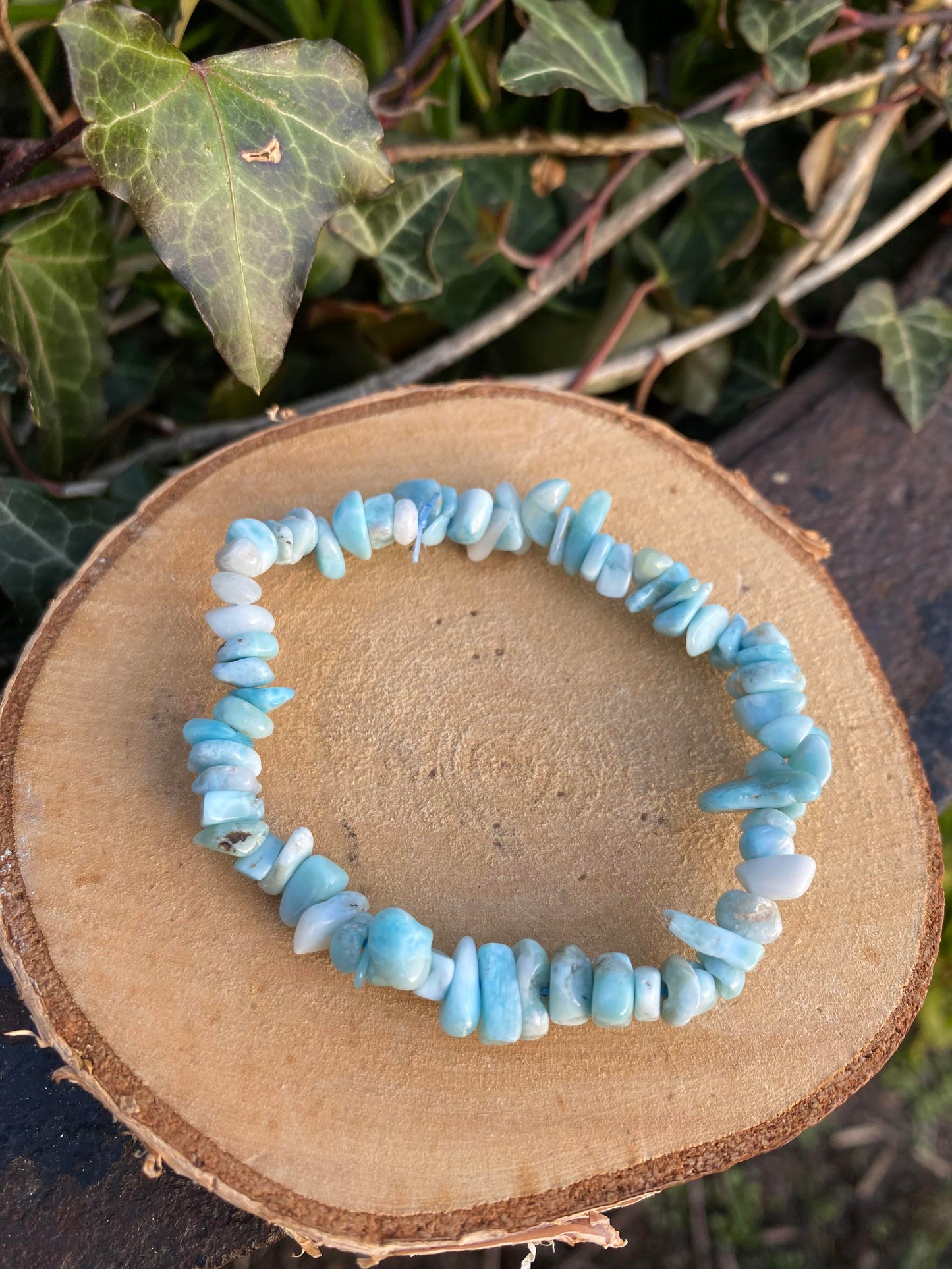 Bracelet Larimar perles baroques