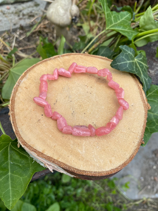 Bracelet Rhodochrosite perles roulées