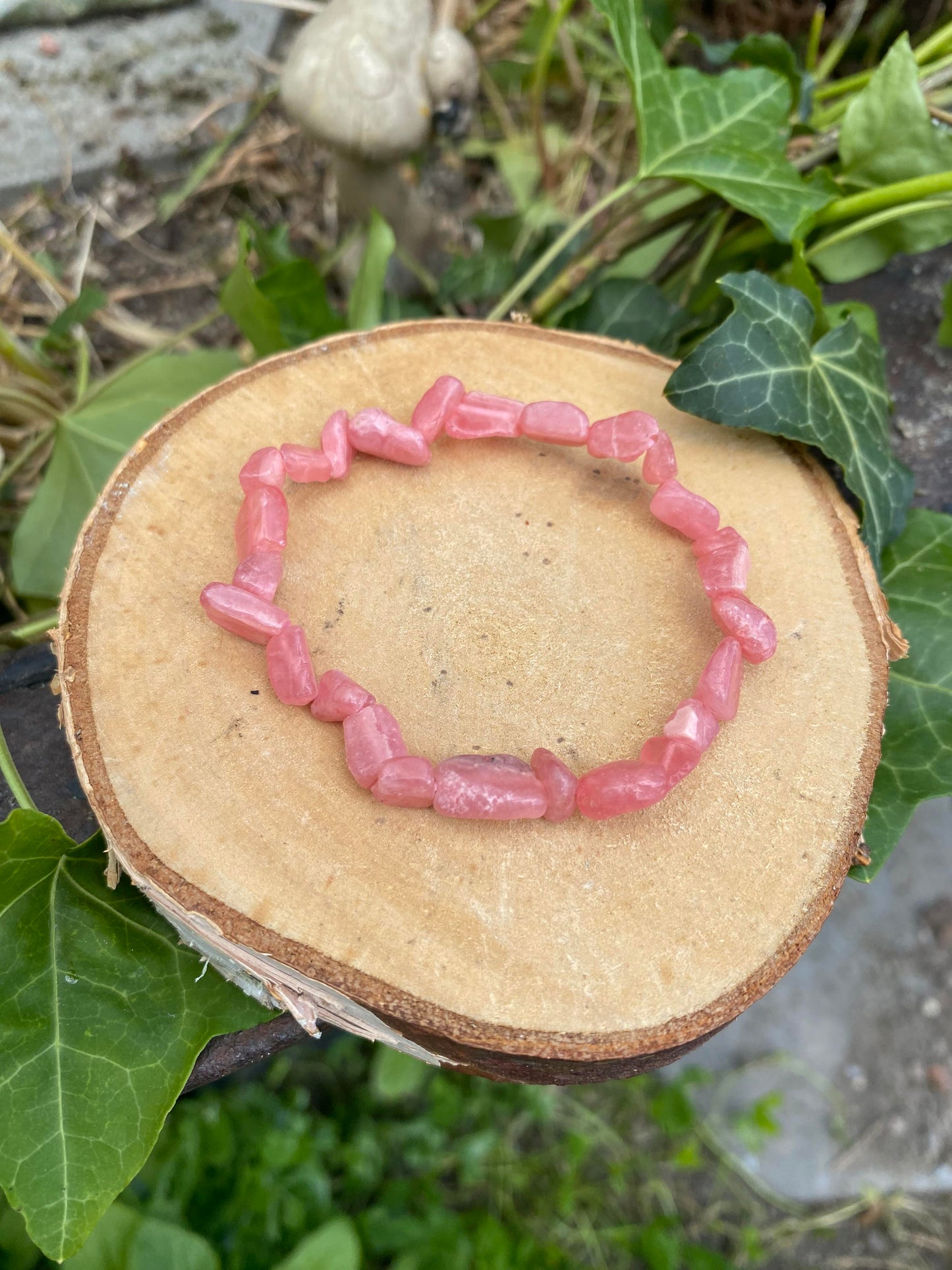 Bracelet Rhodochrosite perles roulées