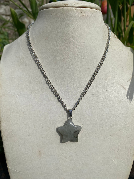 Pendentif étoile en Labradorite