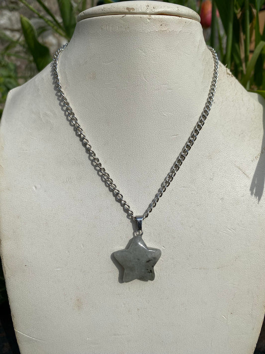 Pendentif étoile en Labradorite