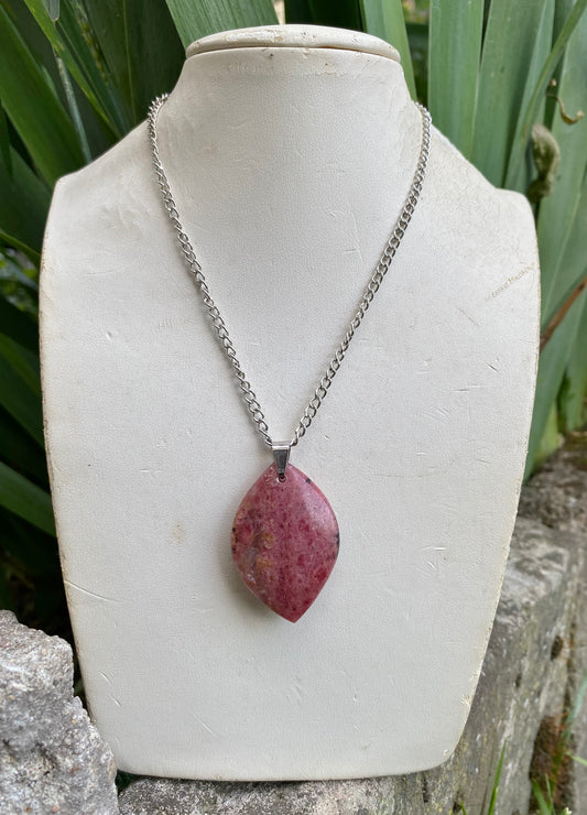 Pendentif Rhodonite