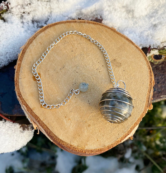 Pendule Labradorite Cage