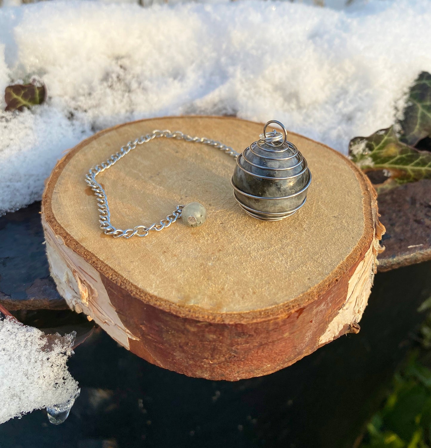 Pendule Labradorite Cage