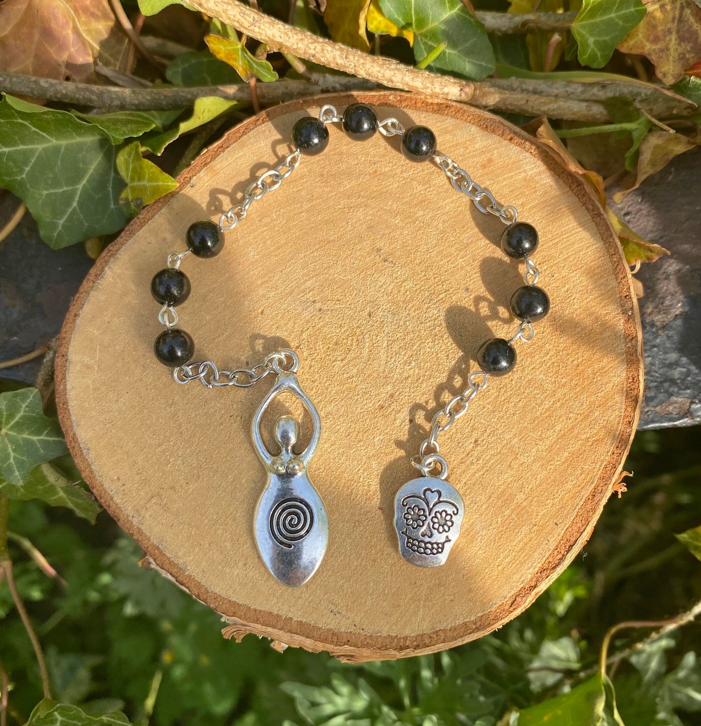 Perles de prières d'Hécate Jais