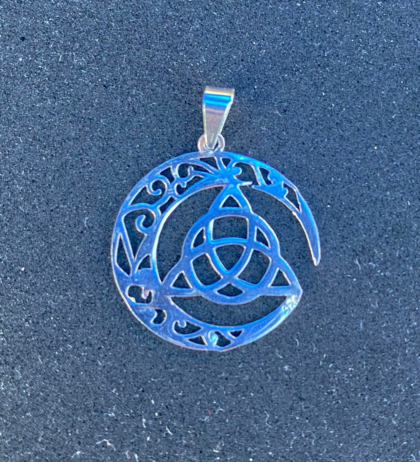 Pendentif Triquetra Lune en Argent 925